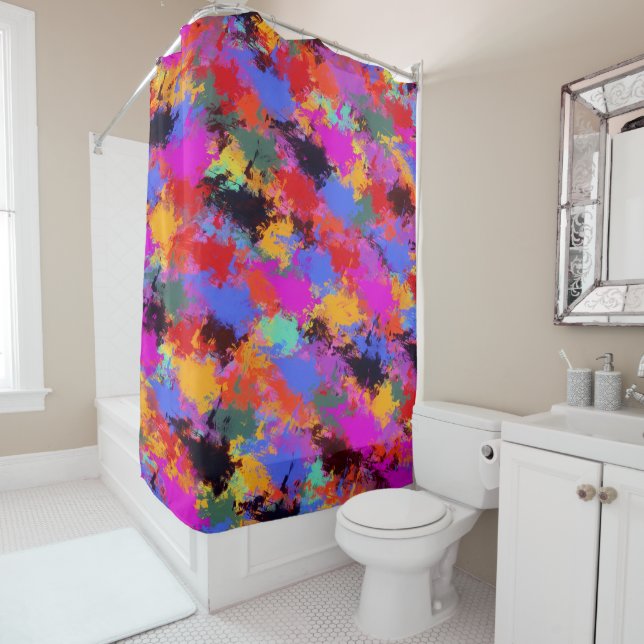 Zebra-Malerei Duschvorhang (Beispiel)