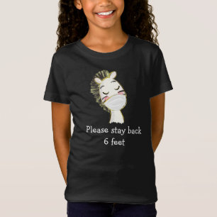 Zebra-Maske für soziale Distanzsicherheit T-Shirt