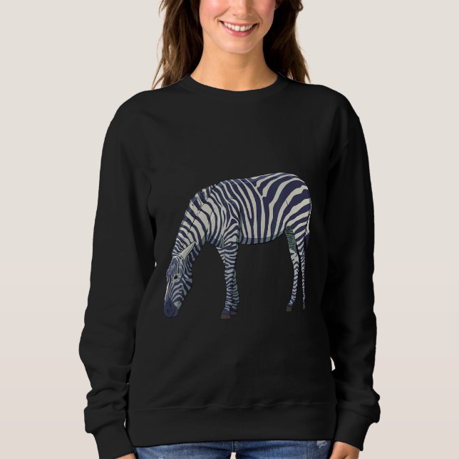 Zebra Men's Animal Motif Frauen Tiere Z Sweatshirt (Vorderseite)
