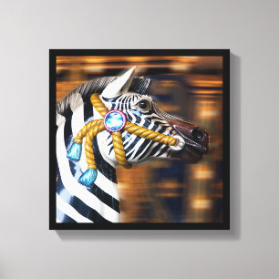 Zebra-Merry-Go-Round-Leinwand 20 Leinwanddruck