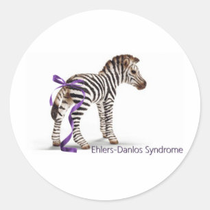 Zebra mit Band large.png Runder Aufkleber