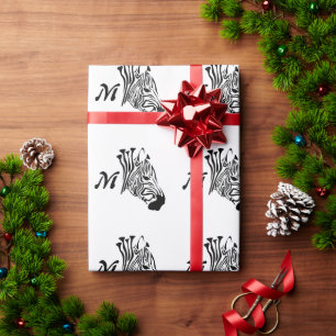 Zebra mit gefleckten schwarzen Streifen Geschenkpapier