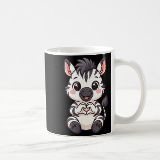 Zebra mit Herz Frauen Mädchen Kinder Herz süßes Ze Kaffeetasse