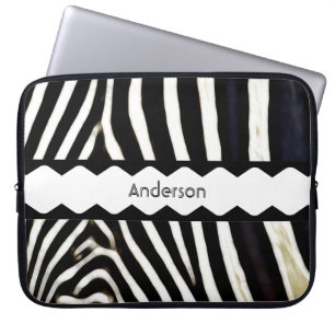 Zebra Mit Monogramm Laptopschutzhülle