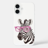 Zebra mit Pink Glasses iPhone / iPad Gehäuse