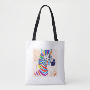 "Zebra mit Rainbow Stripes Design Bag - Bold & Co