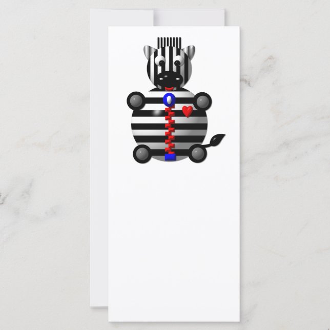 Zebra mit Reißverschluss (Vorderseite)