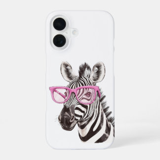 Zebra mit rosa Brille iPhone / iPad-Hülle 16 Hülle