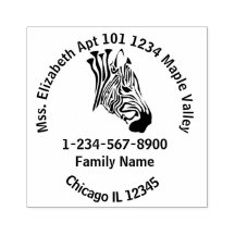 Zebra mit Twisted Black Stripes Zuhause-Adresse Ru