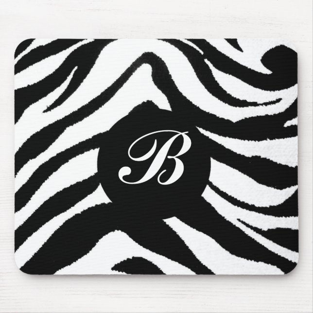 Zebra-Monogramm, Mousepad (Vorne)