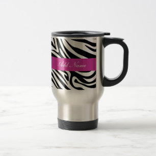 Zebra-Monogramm-Reise-Tassen Reisebecher