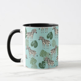 Zebra Monstera Pattern Tasse