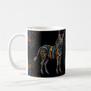 Zebra Mosaic-Hartglas Kaffeetasse