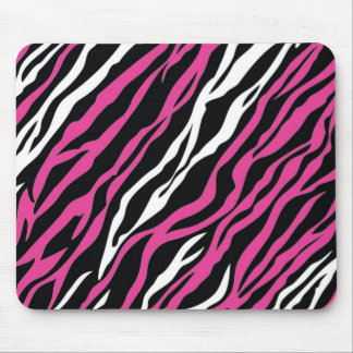 Zebra Mousepad - Rosa und Weiß