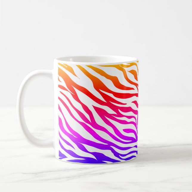 Zebra Multicolore Skin Stripes Pattern-22164 Kaffeetasse (Links)