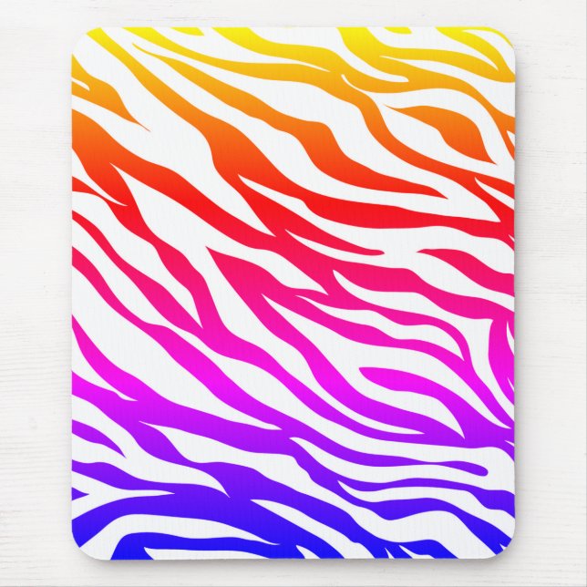 Zebra Multicolore Skin Stripes Pattern-22164 Mousepad (Vorne)