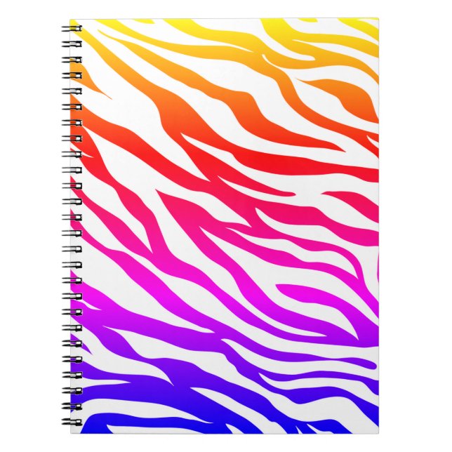 Zebra Multicolore Skin Stripes Pattern-22164 Notizblock (Vorderseite)