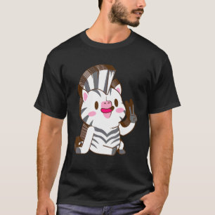 Zebra Multilayer Peace entspannt Niedliche Ästheti T-Shirt