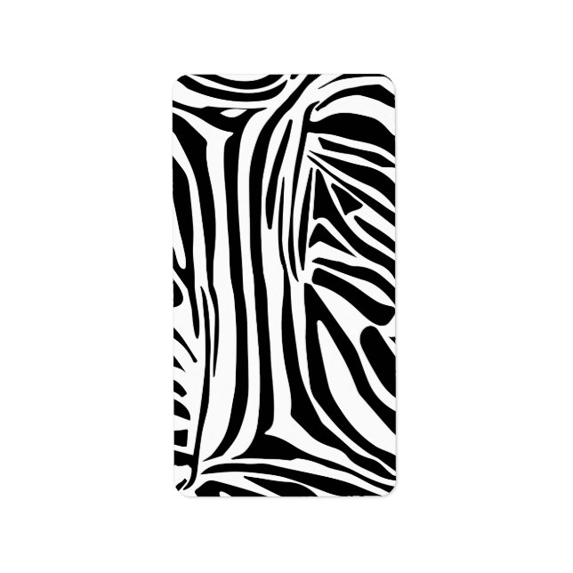 Zebra-Muster Adressaufkleber (Vorne)
