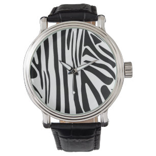 Zebra-Muster Armbanduhr