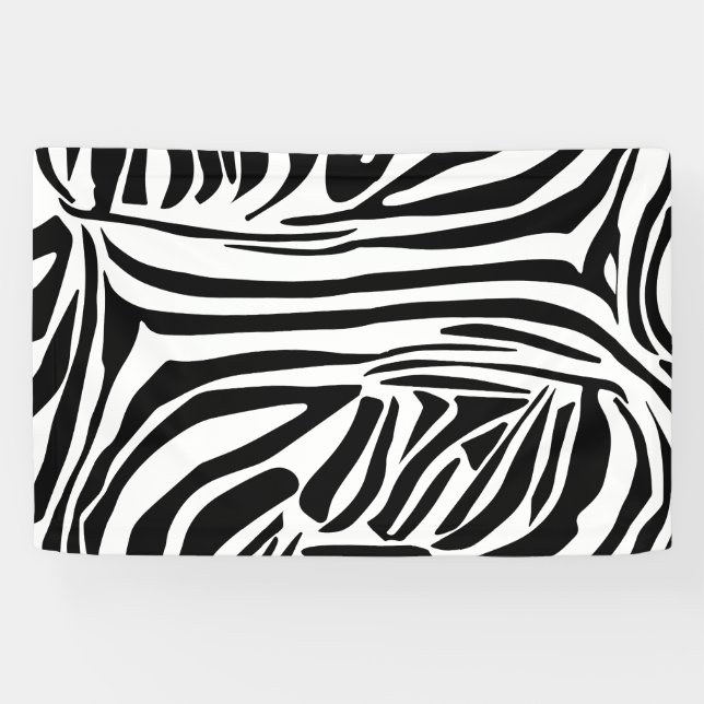 Zebra-Muster Banner (Horizontal)