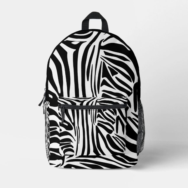 Zebra-Muster Bedruckter Rucksack (Vorderseite)