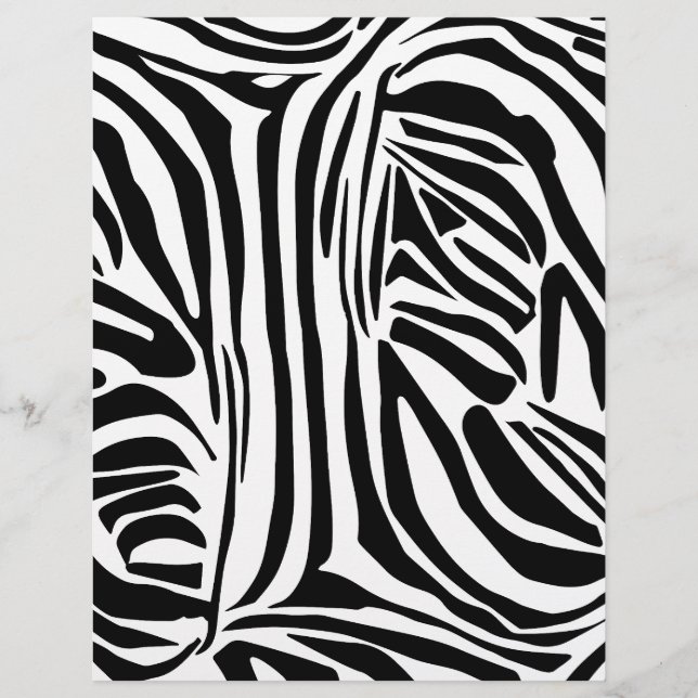 Zebra-Muster Briefbogen (Vorderseite)