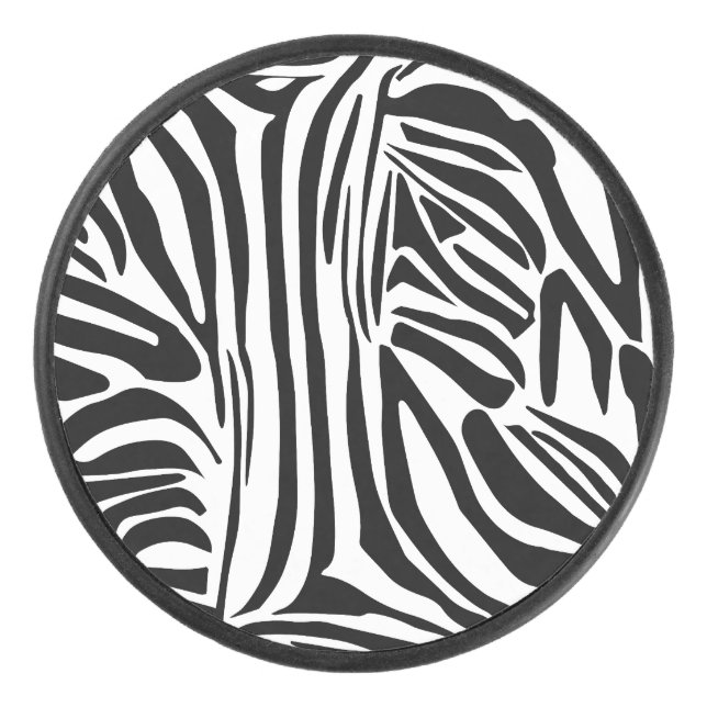 Zebra-Muster Eishockey Puck (Vorderseite)