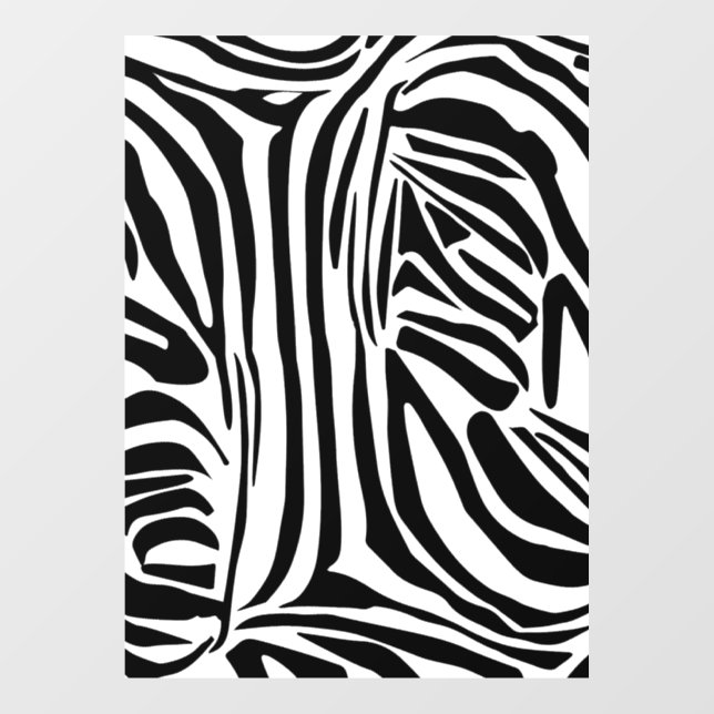 Zebra-Muster Fensteraufkleber (Blatt)