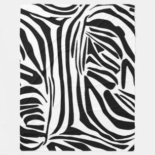 Zebra-Muster Fleecedecke