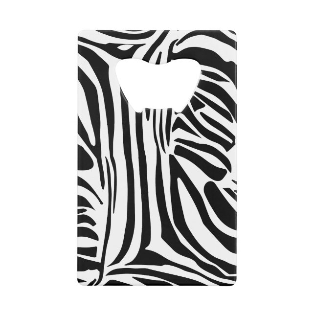 Zebra-Muster Geldbeutel Flaschenöffner (Vorderseite)