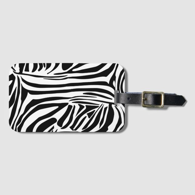 Zebra-Muster Gepäckanhänger (Vorderseite (Horizontal))