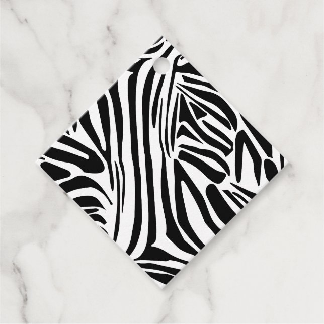 Zebra-Muster Geschenkanhänger (Vorderseite)