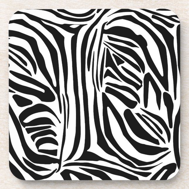 Zebra-Muster Getränkeuntersetzer (Vorderseite)