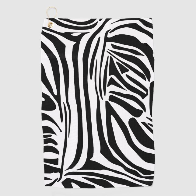 Zebra-Muster Golfhandtuch (Vorderseite)