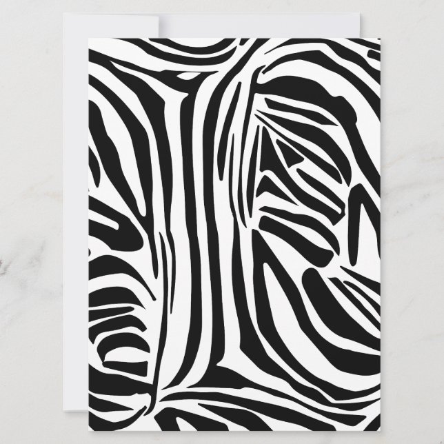 Zebra-Muster Karte (Vorderseite)