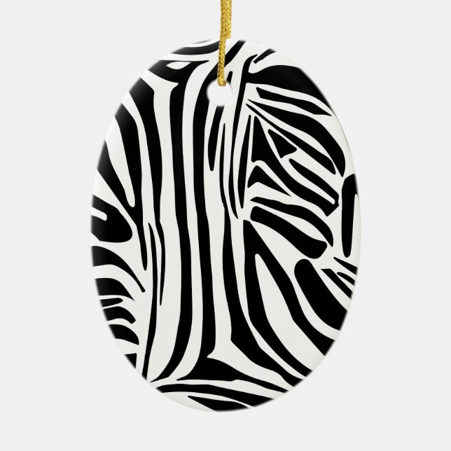 Zebra-Muster Keramik Ornament (Vorne)