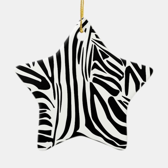 Zebra-Muster Keramik Ornament (Vorne)