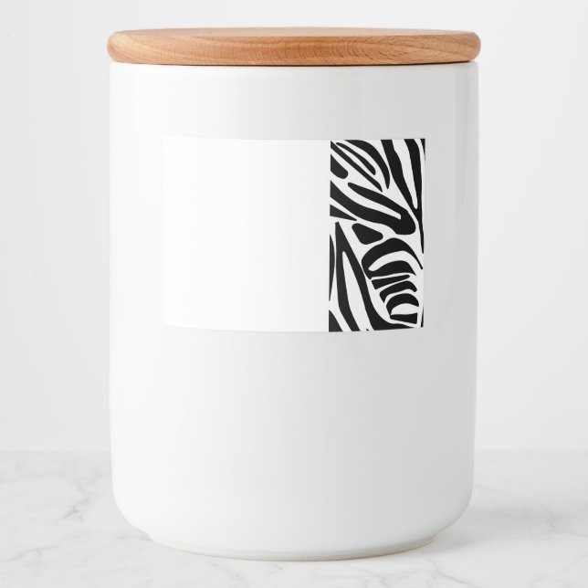 Zebra-Muster Lebensmitteletikett (Vorderseite)