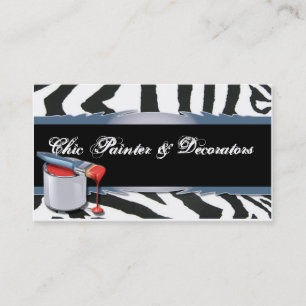 Zebra Muster mit Paint Tin Visitenkarte