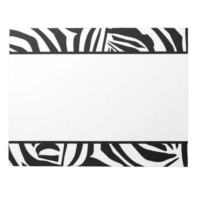 Zebra-Muster Notizblock (Vorderseite)