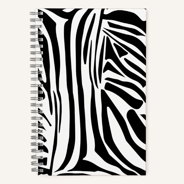 Zebra-Muster Notizbuch (Vorderseite)