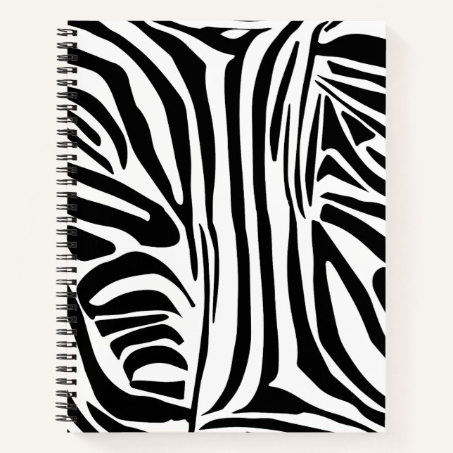 Zebra-Muster Notizbuch (Vorderseite)