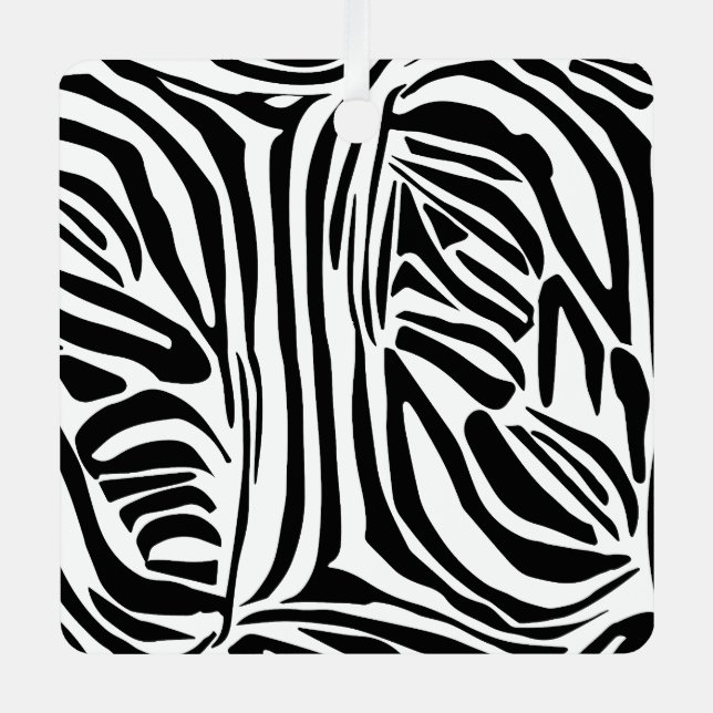 Zebra-Muster Ornament Aus Metall (Vorderseite)