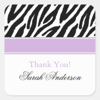 Zebra Muster Personalisiert Square Sticker