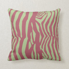 Zebra Muster Pillow in Brick Red und Spring Green Kissen