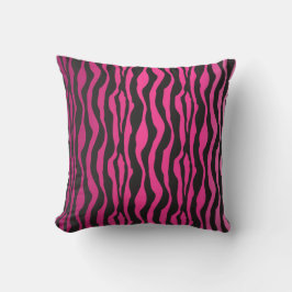 Zebra Muster Pink Black Kissen