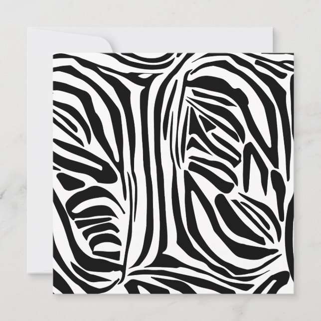 Zebra-Muster Save The Date (Vorderseite)