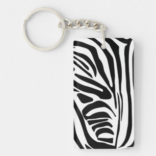 Zebra-Muster Schlüsselanhänger
