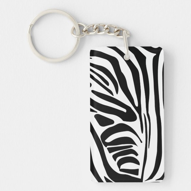Zebra-Muster Schlüsselanhänger (Vorderseite)